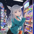 銀狐様、自販機でお買い物 2枚目