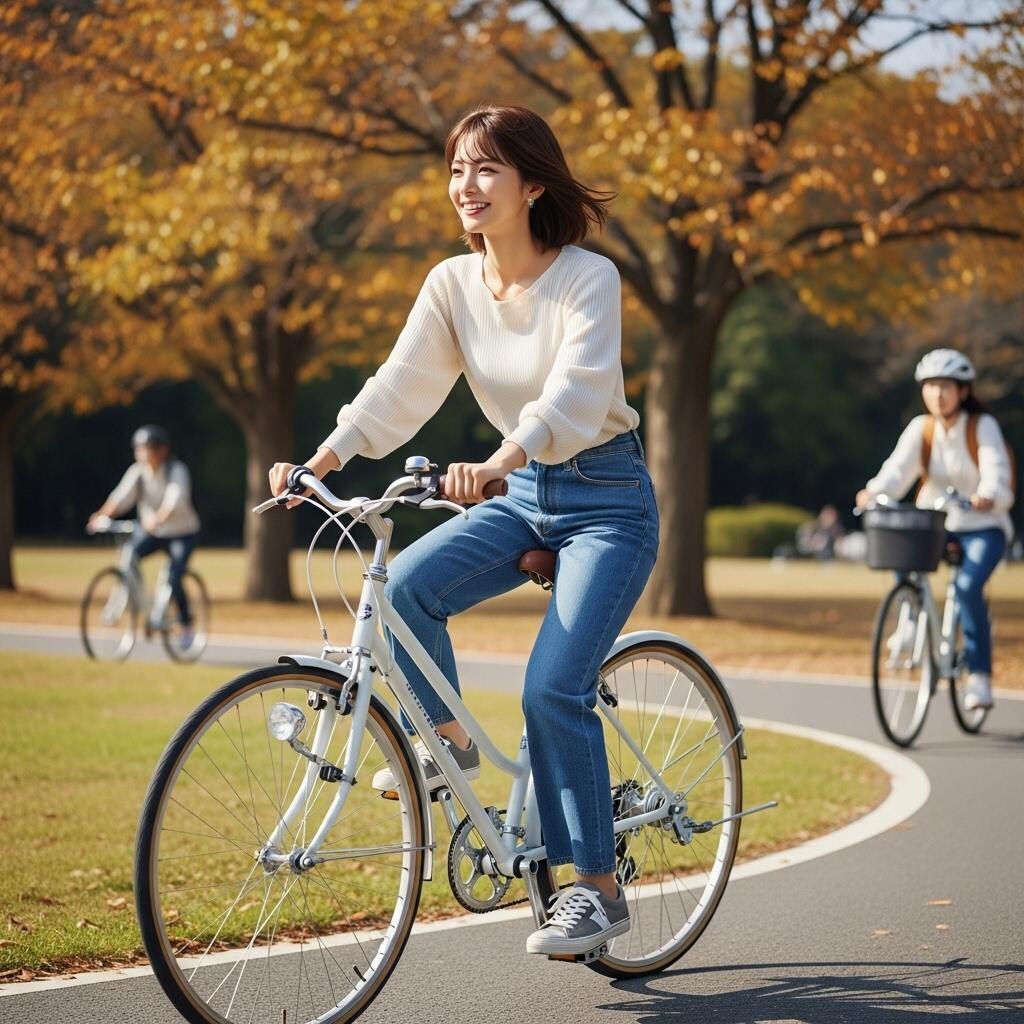 公園のサイクリングロード