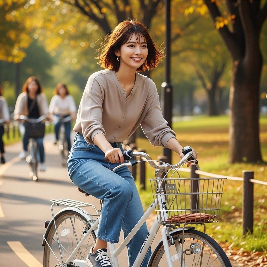 公園のサイクリングロード