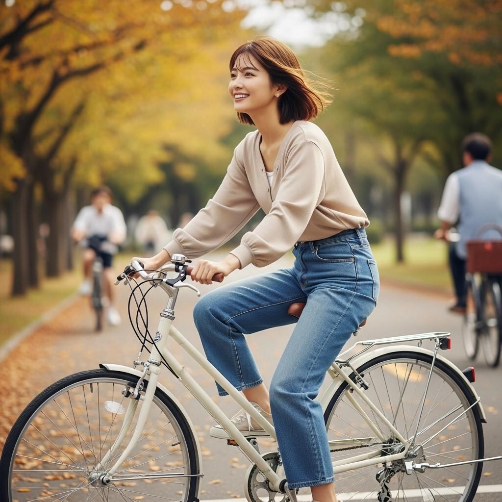 公園のサイクリングロード