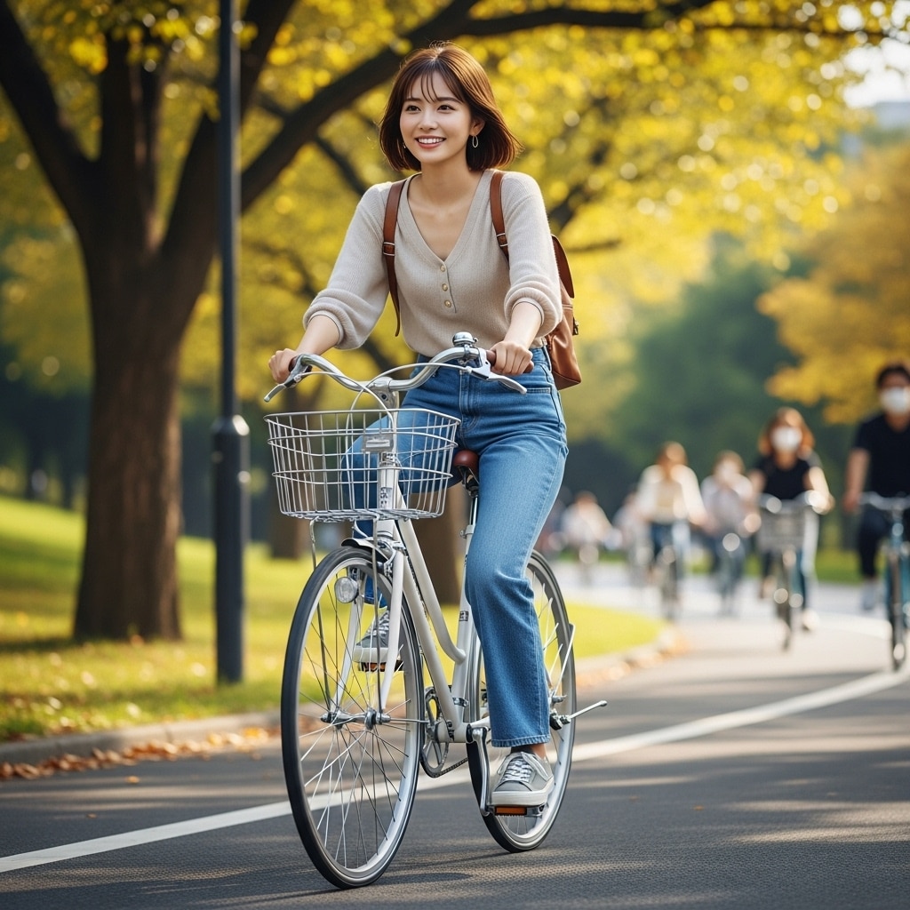 公園のサイクリングロード