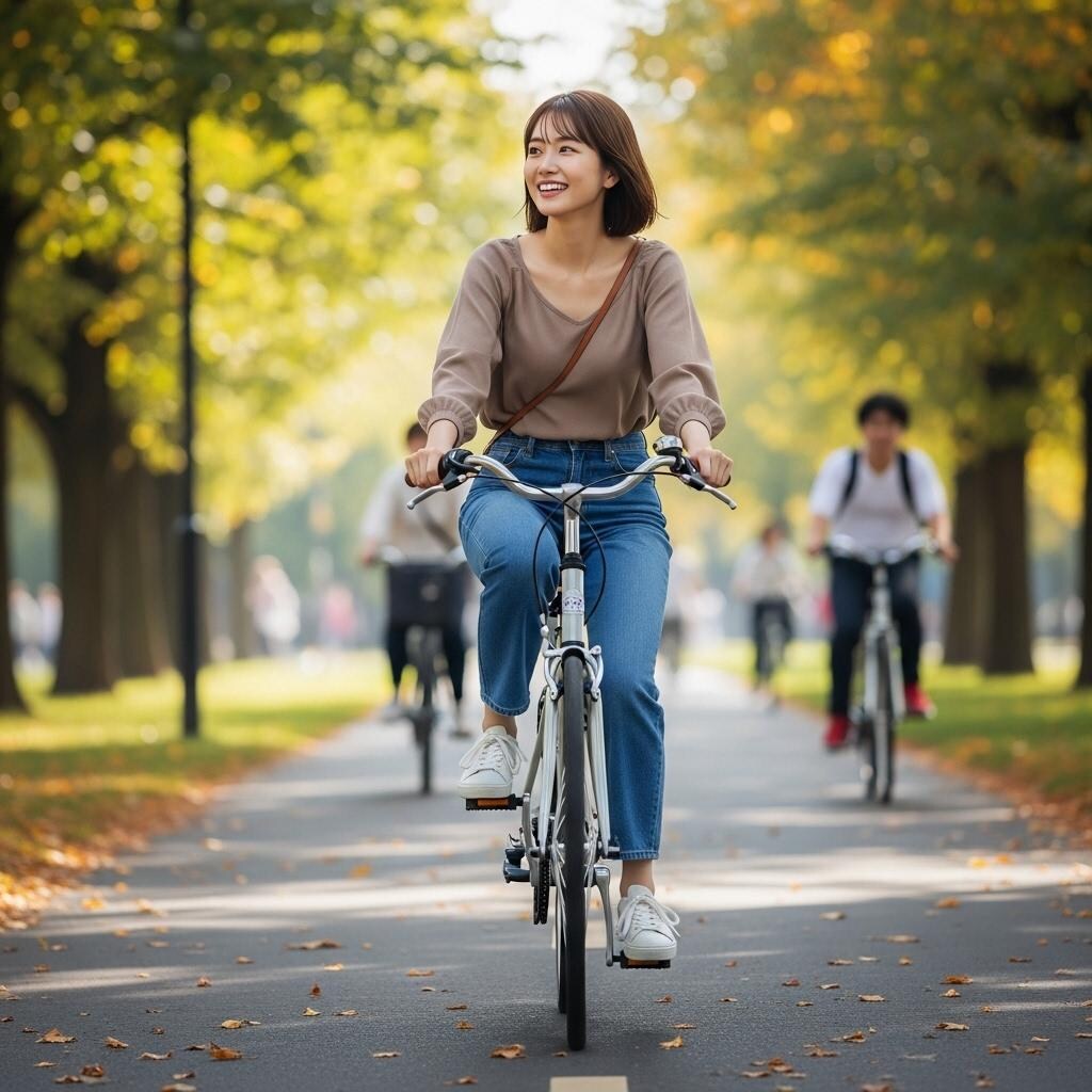 公園のサイクリングロード