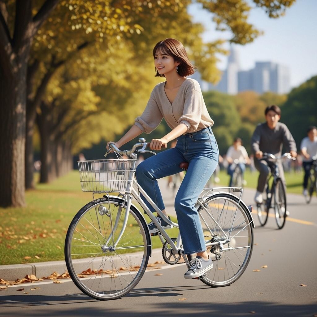 公園のサイクリングロード