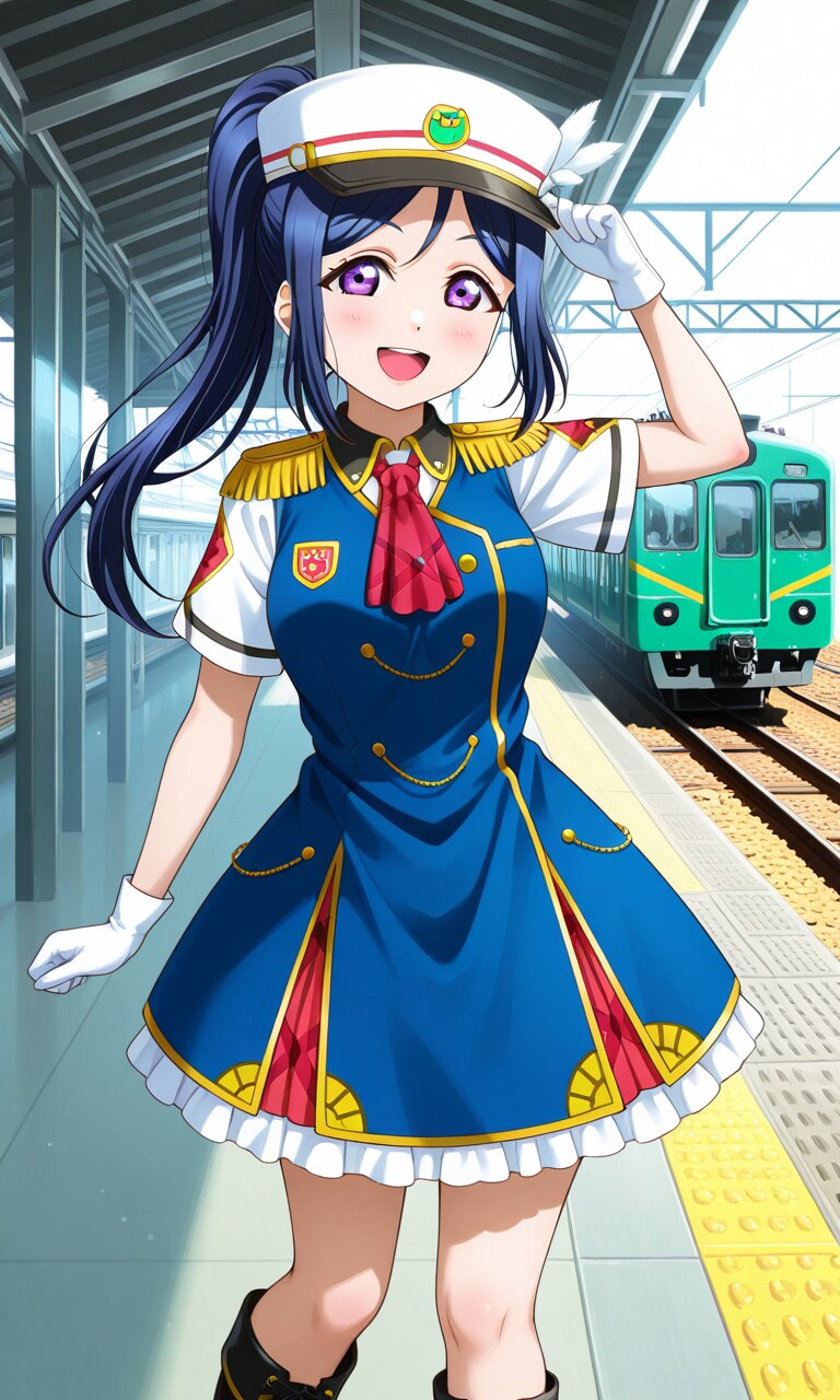 PixAIで鉄道の日でハピパな果南🚉❤️ | の人気AIイラスト・グラビア