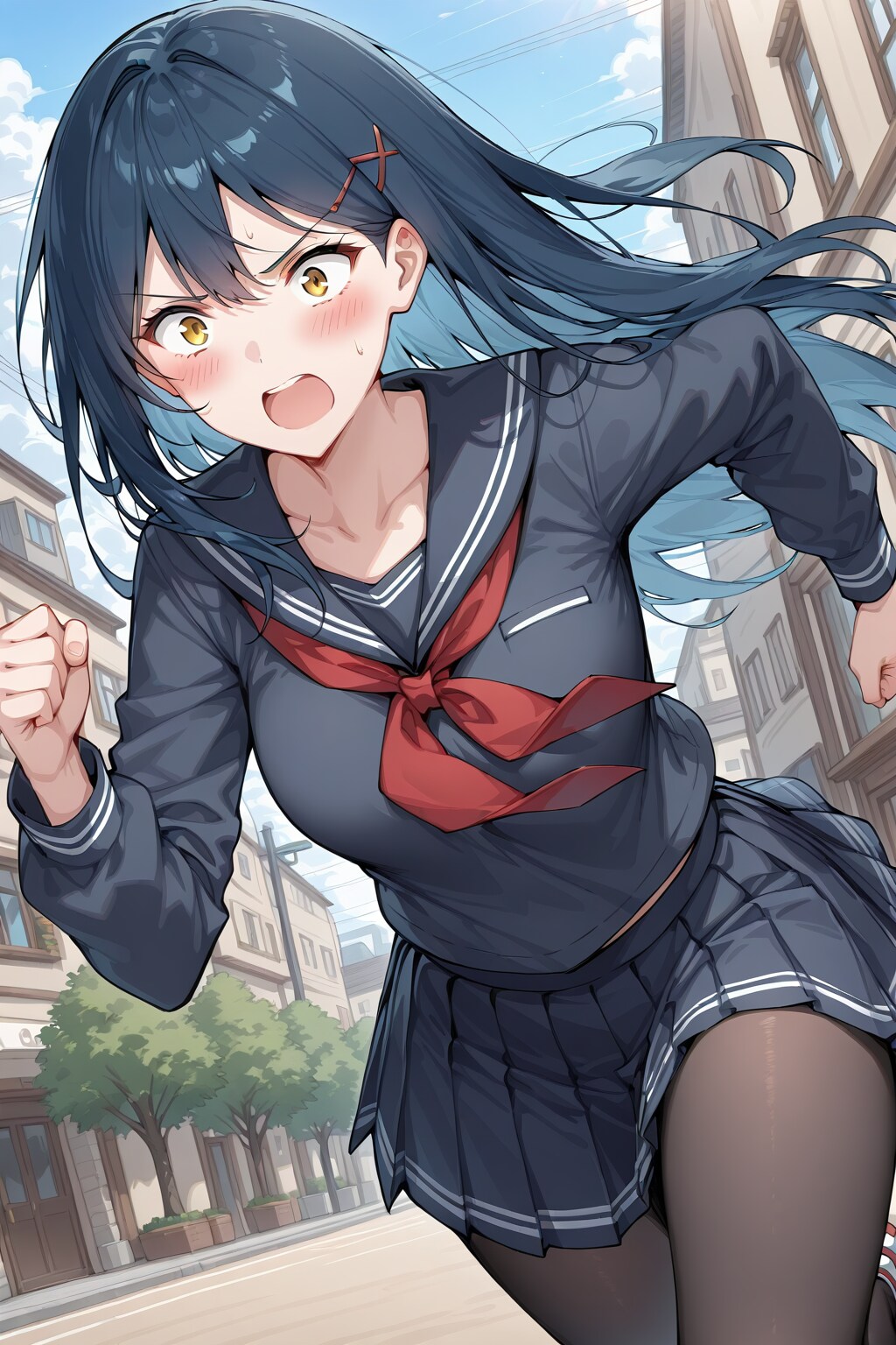 生徒会長が遅刻など許されん！全力ダッシュだ※鞄を忘れる