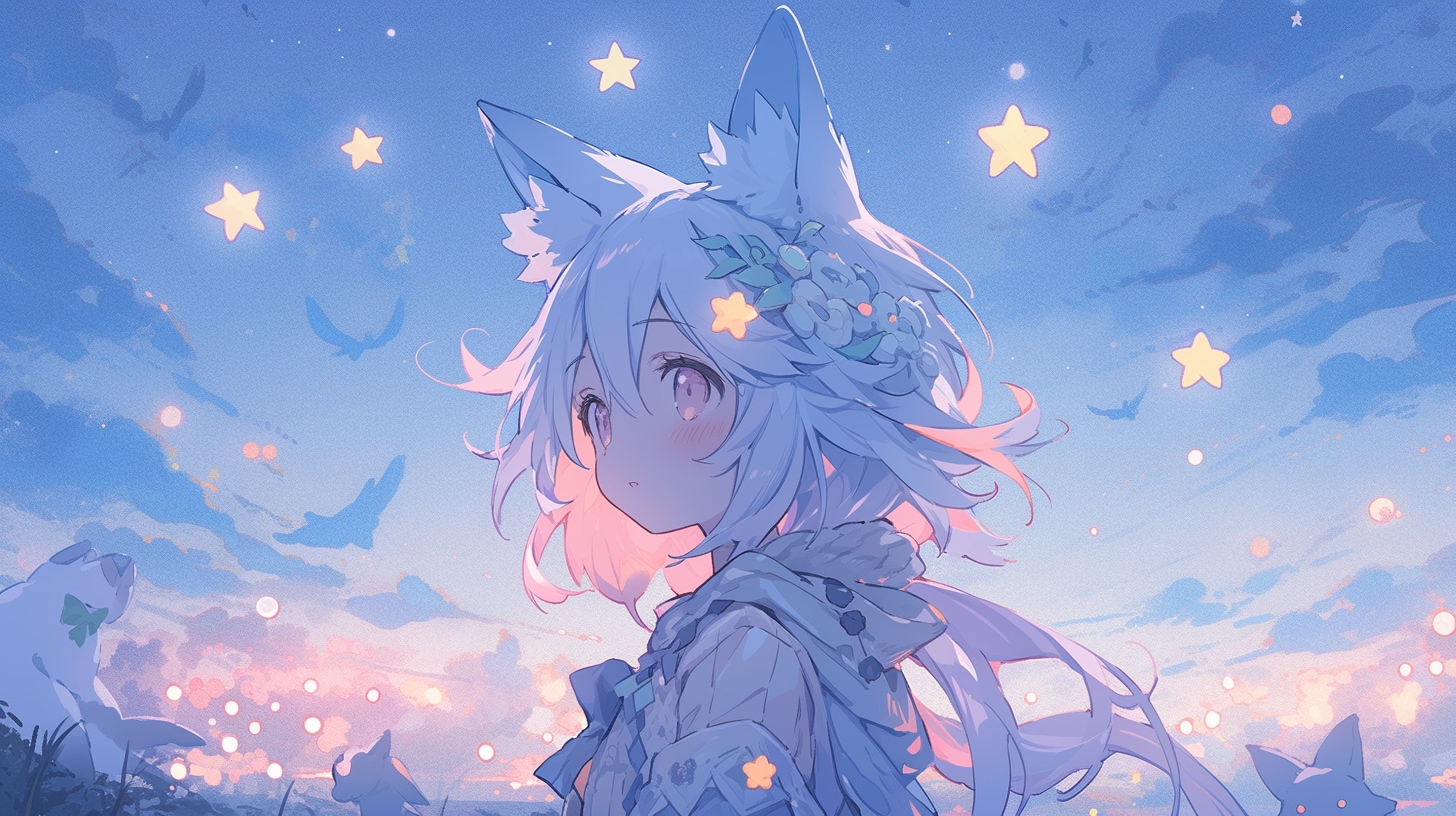 星降る夜に咲く狐の夢 | の人気AIイラスト・グラビア