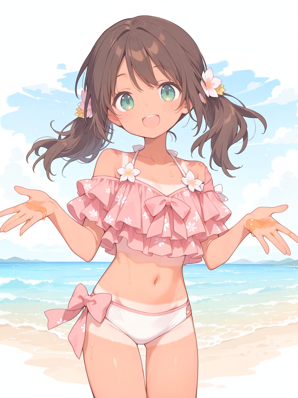 サンオイル塗ってあげる