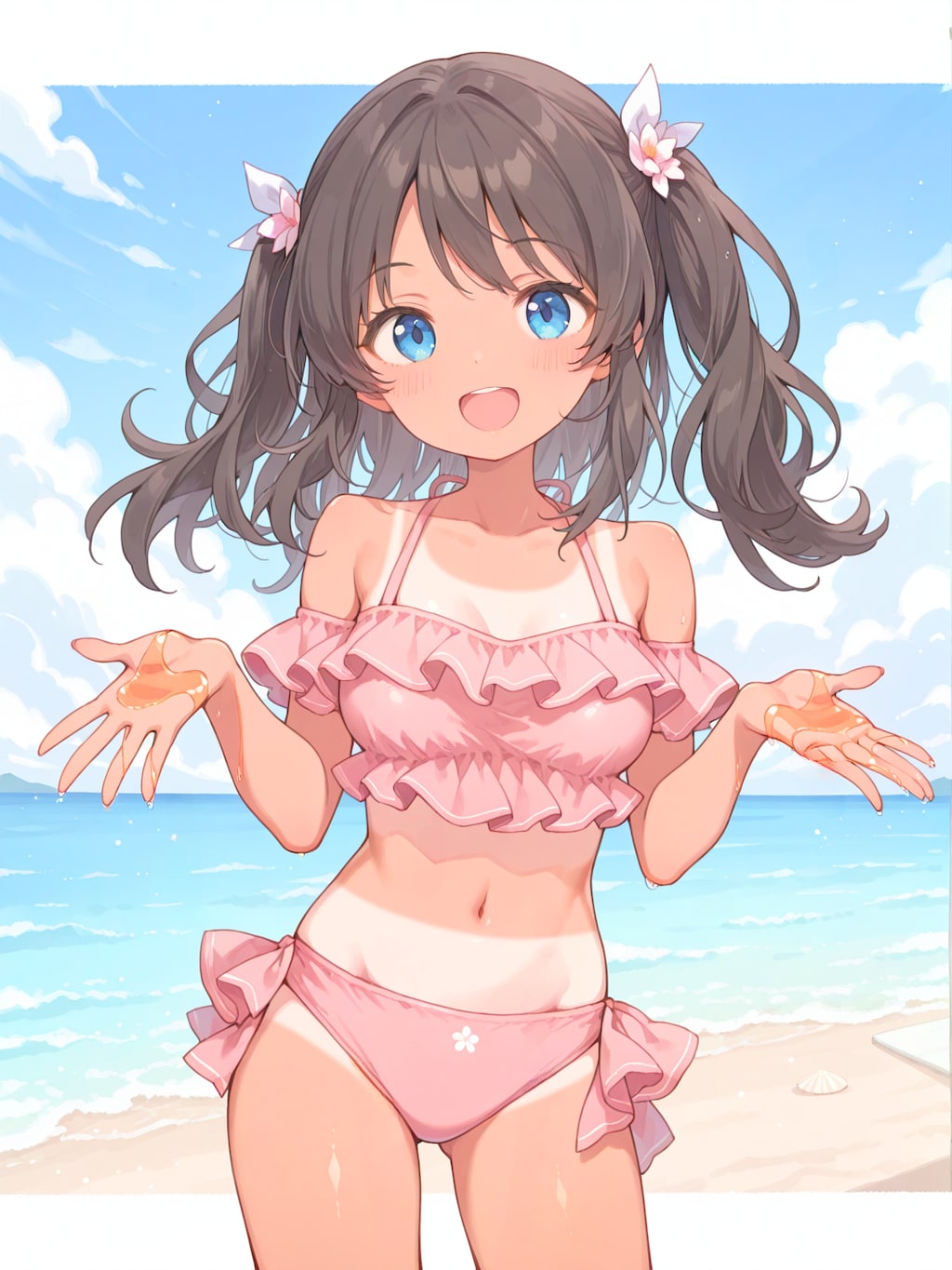 サンオイル塗ってあげる