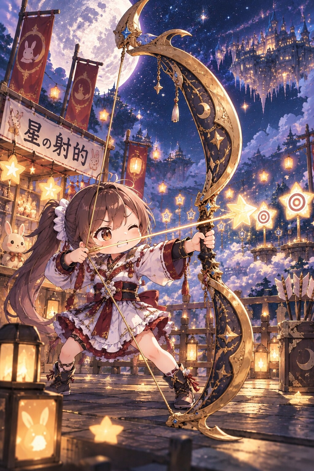 【WEAPON祭・ちびキャラ編③】お星さま、狙います！🌟🏹 | の人気AIイラスト・グラビア