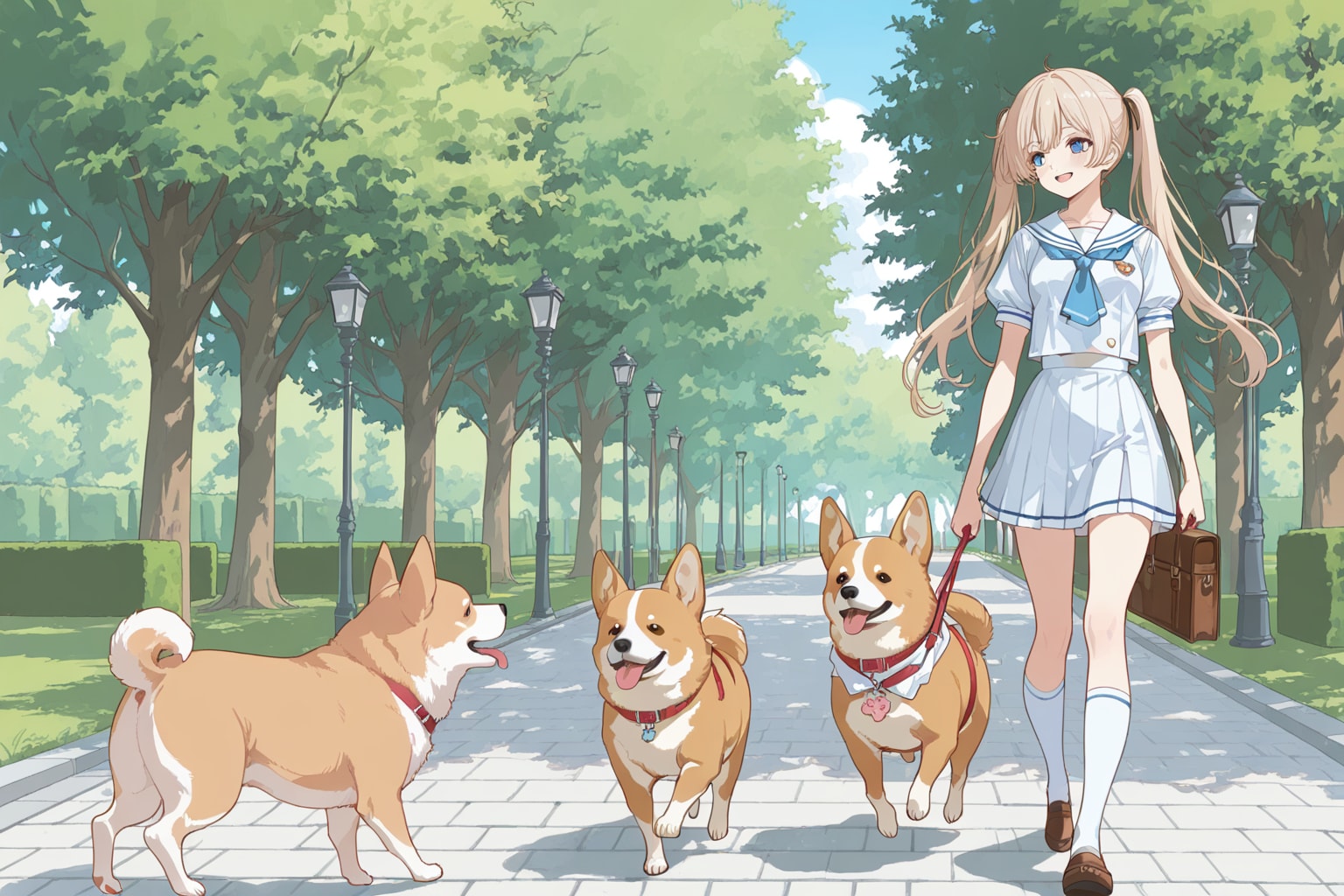 犬とお散歩
