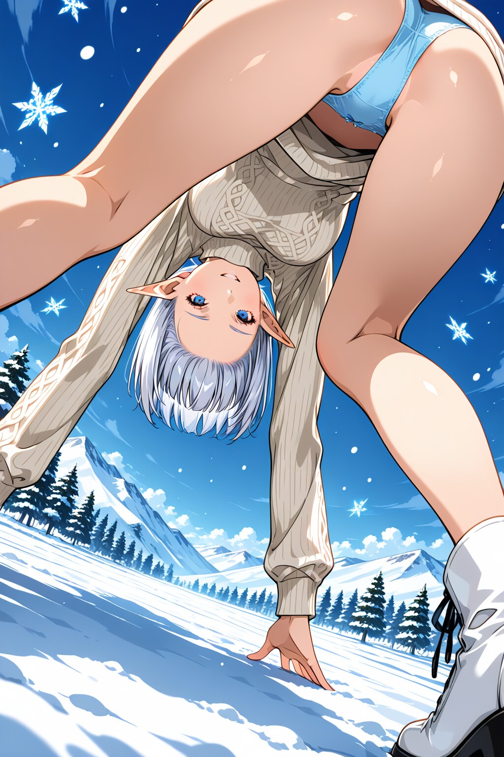 (没)銀髪エルフ