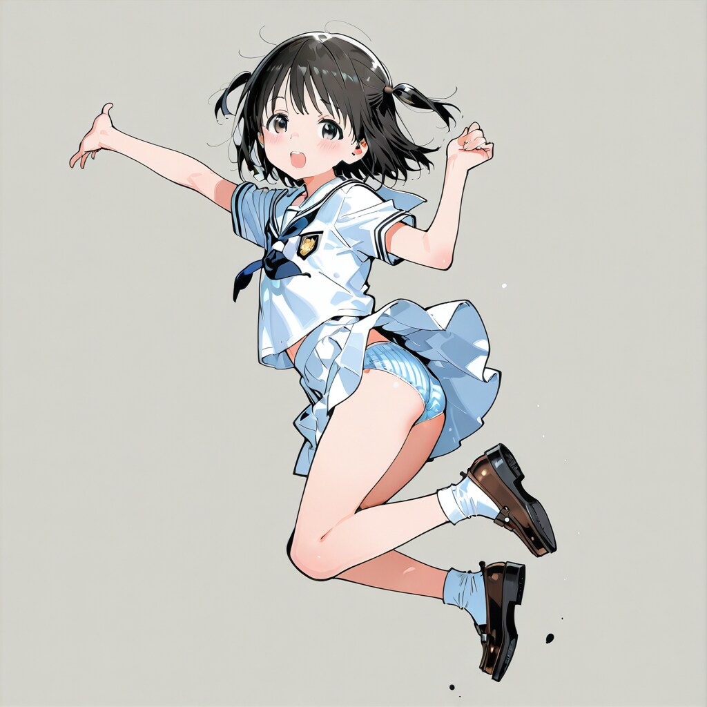 下書きの女の子