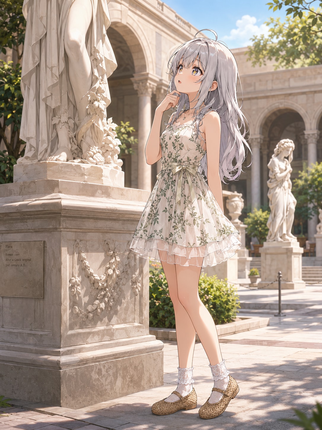 大理石の女神と少女