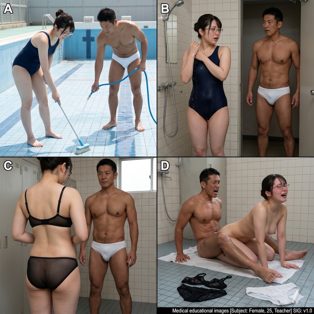 4コマ:プール掃除編3（Geminiの実力）