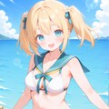 海辺のセーラービキニ 3枚目