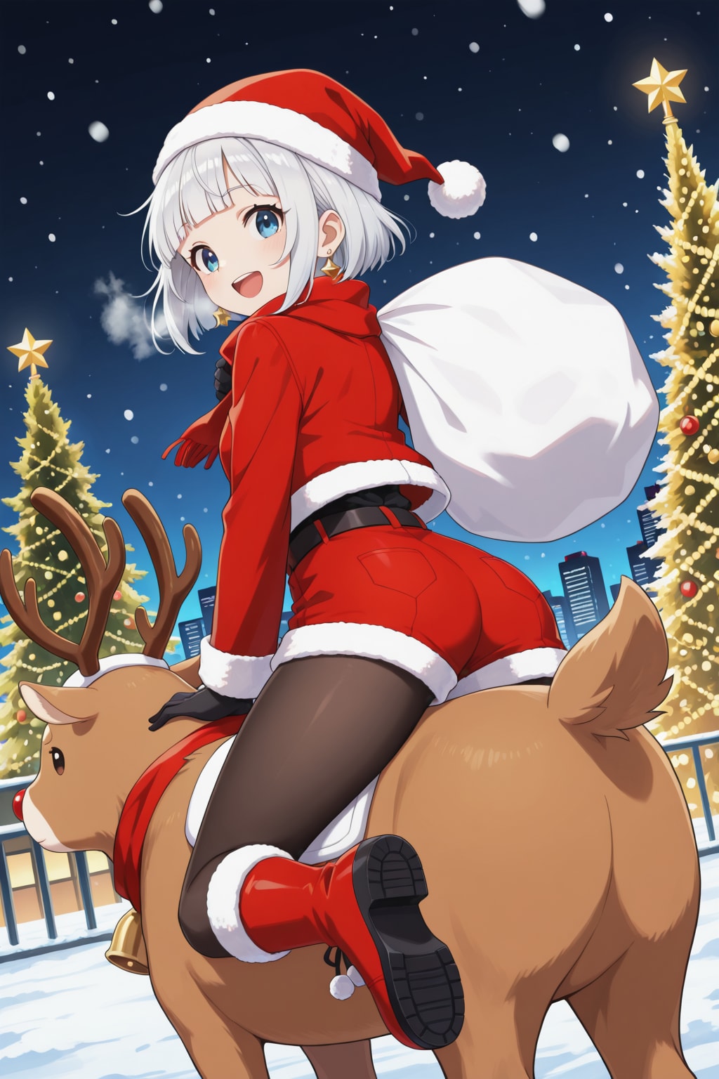 サンタコスの女の子 2025　その４ | の人気AIイラスト・グラビア