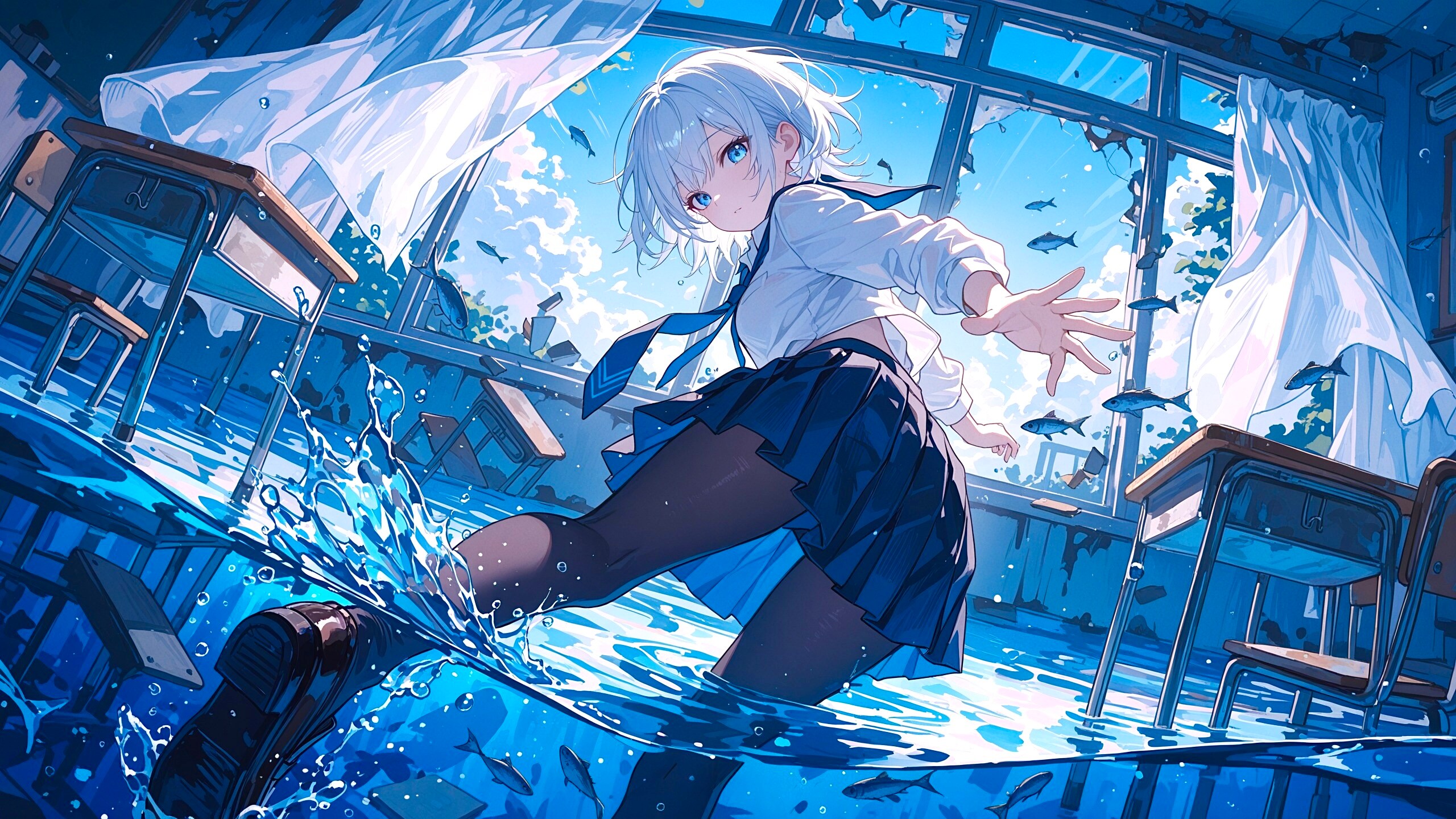 教室 | の人気AIイラスト・グラビア