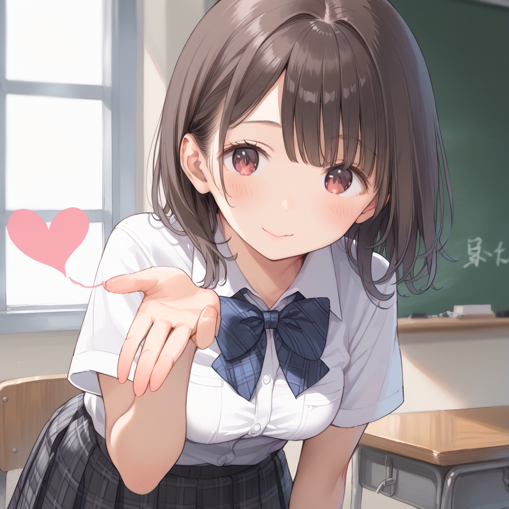 璃乃ちゃんの投げキッス