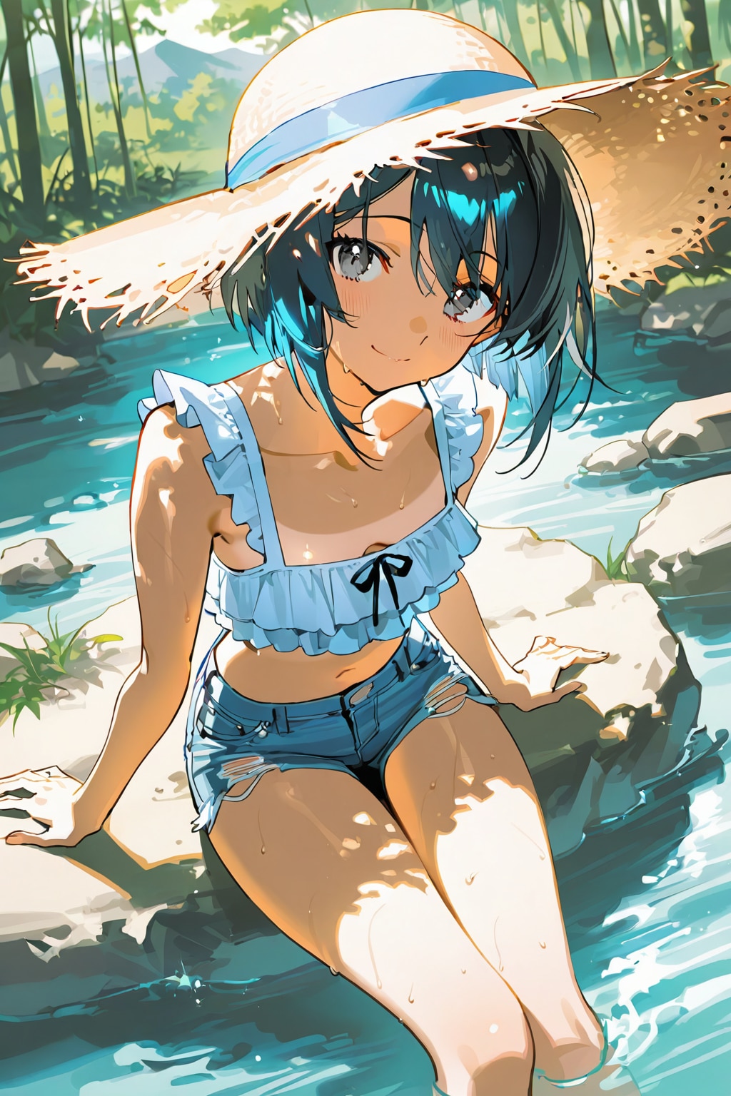 川遊び