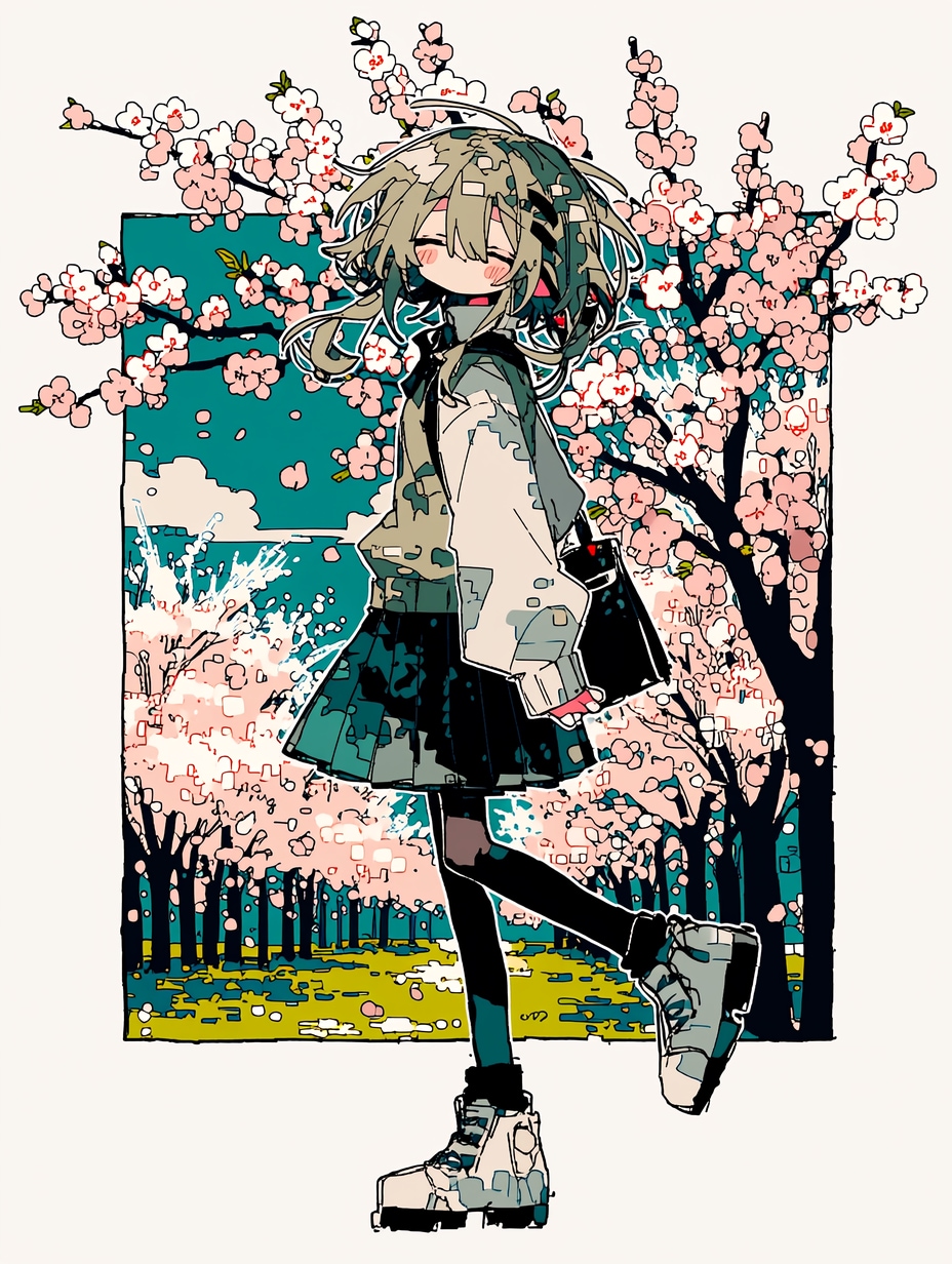 春の道歩き | の人気AIイラスト・グラビア