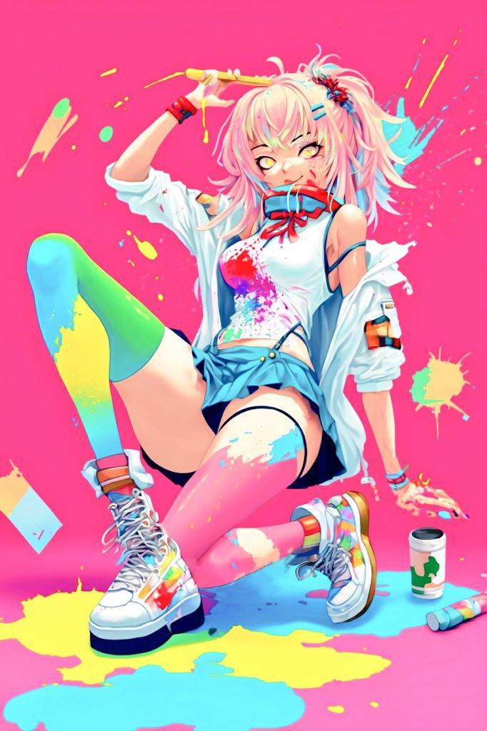 色にまみれて、楽しめアート