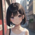 白いTシャツの女の子 2枚目