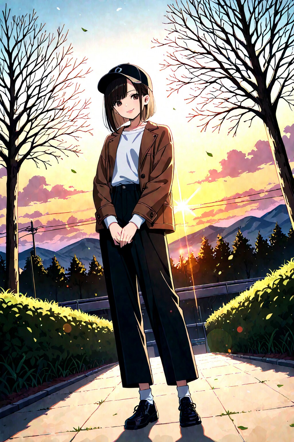 夕暮れと女の子