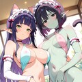 人外肌っ娘♪プールカフェへようこそ💕初心者向けに人肌っ娘もいますよ💕・・（某所で人外肌っ娘の呪文を公開してくれた紳士に感謝♪） 2枚目