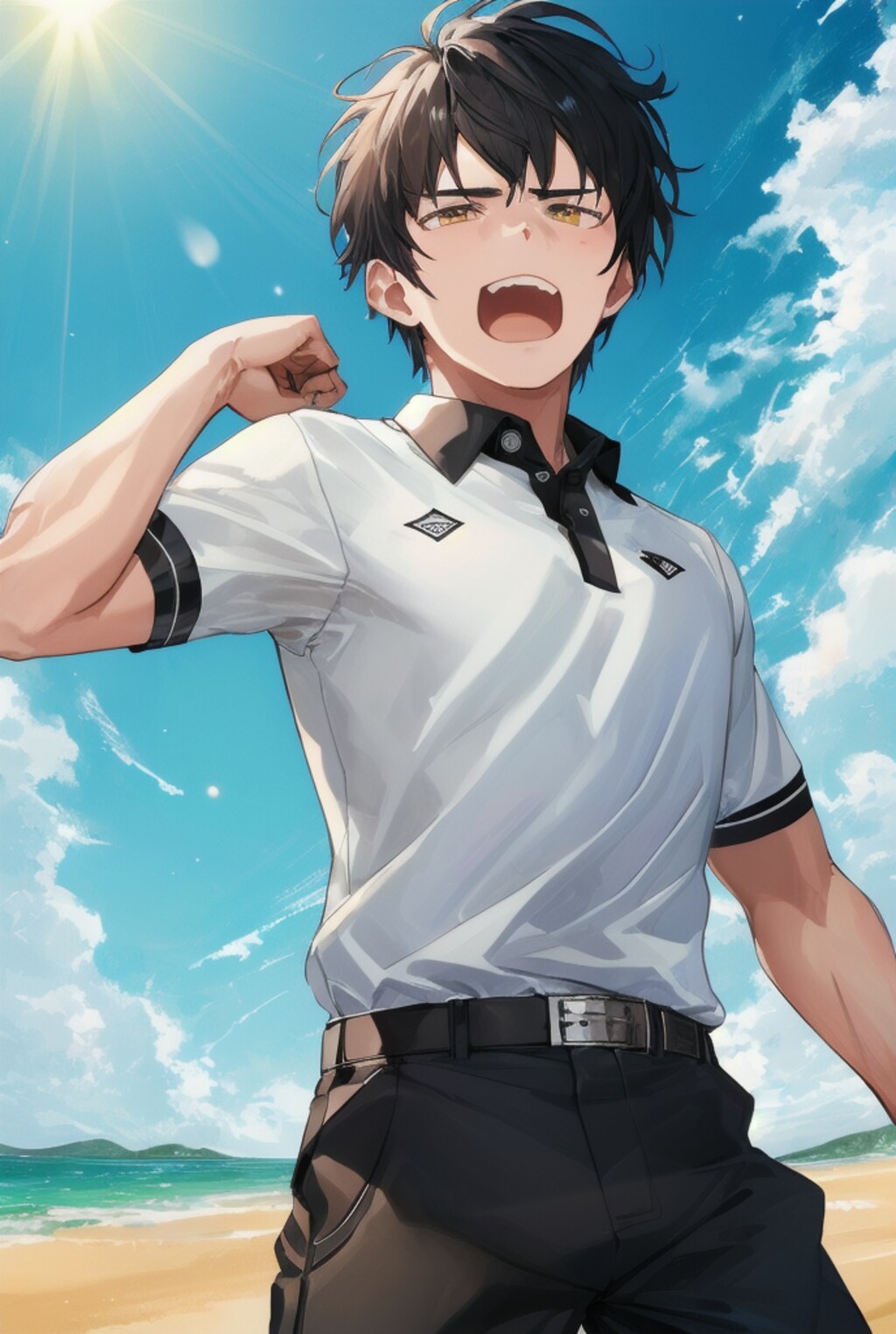 あつい～～！！あーつーい～～と叫んでいる男性達！！（12枚）