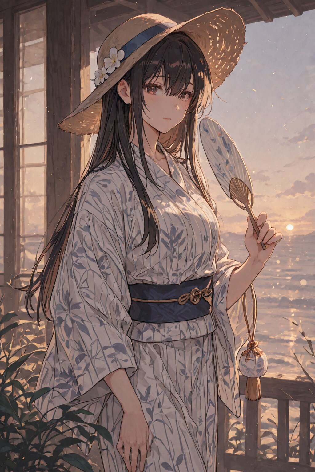 ユリママ　暑中見舞い絵風 | の人気AIイラスト・グラビア