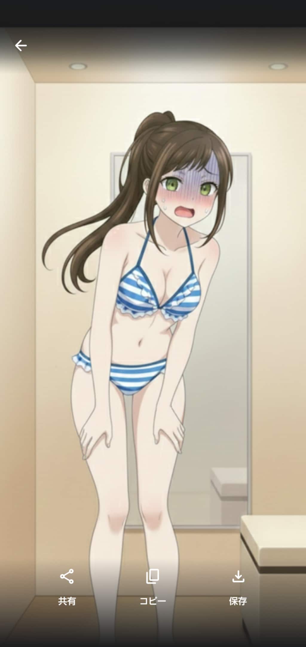 水着を試着したらお腹に贅肉が付いてた福澤幸来