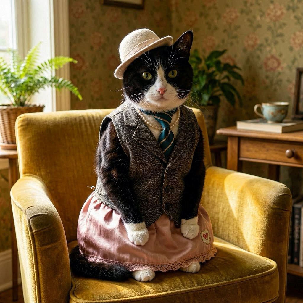女装する猫