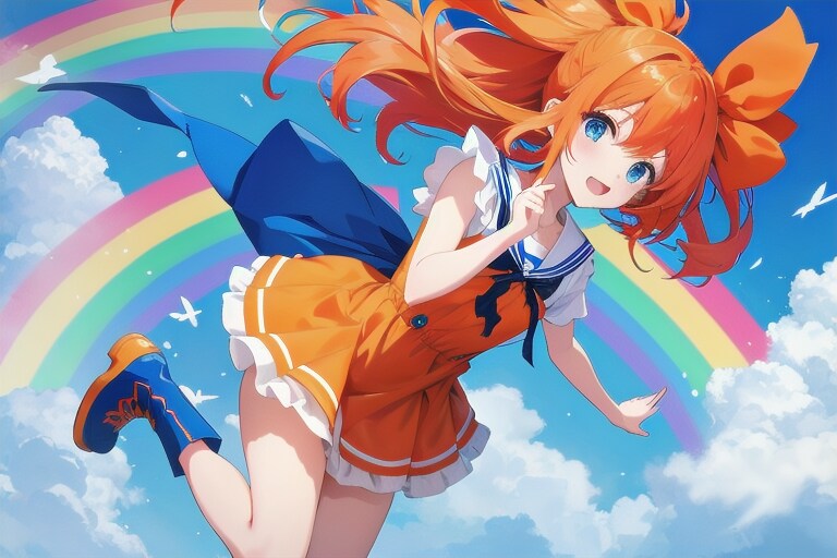 オレンジ髪の少女