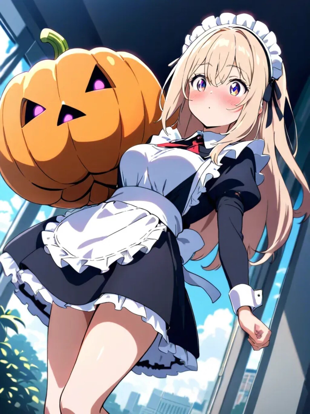 準備するメイドさん