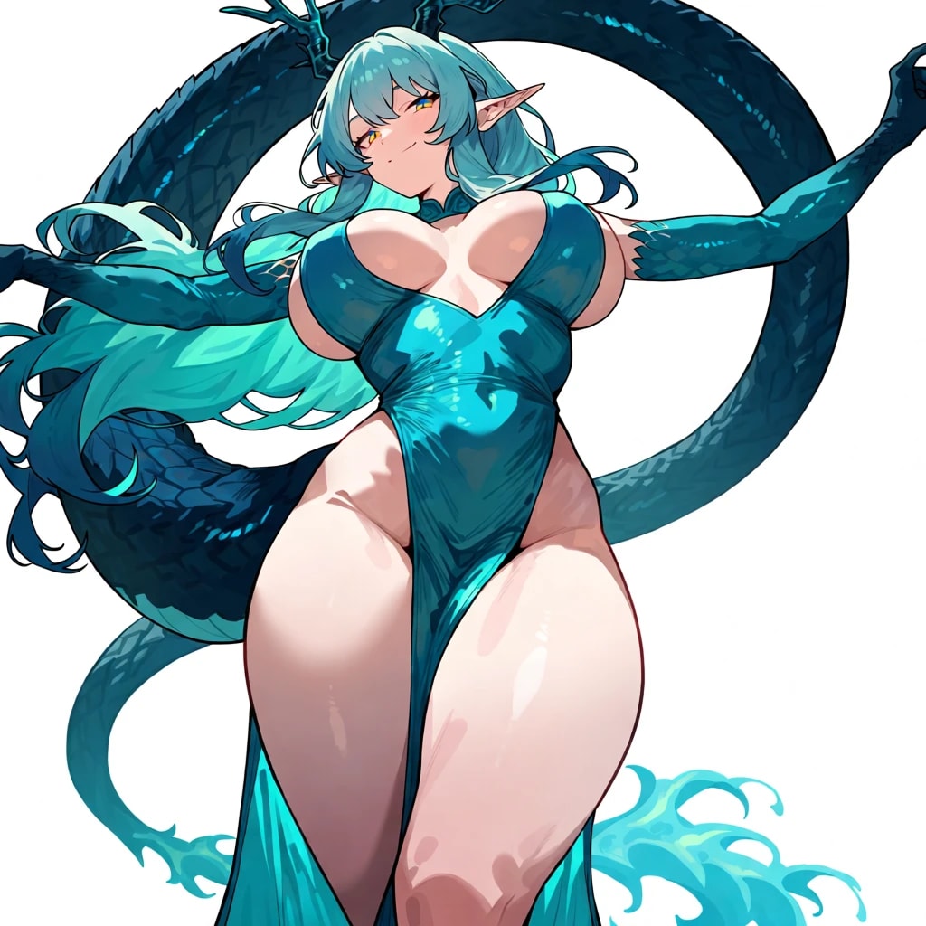 [7枚] ドレスの竜の女の子