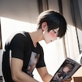 美少年と雑誌 2枚目