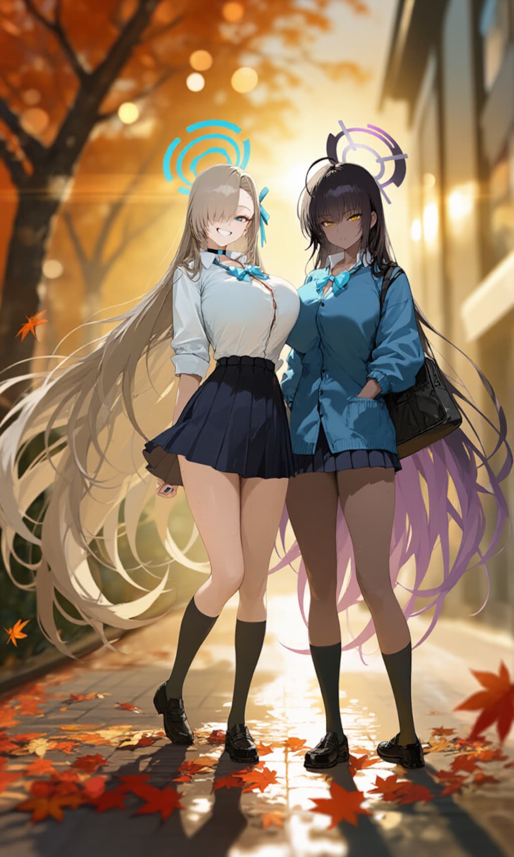 アスナとカリン　紅葉1