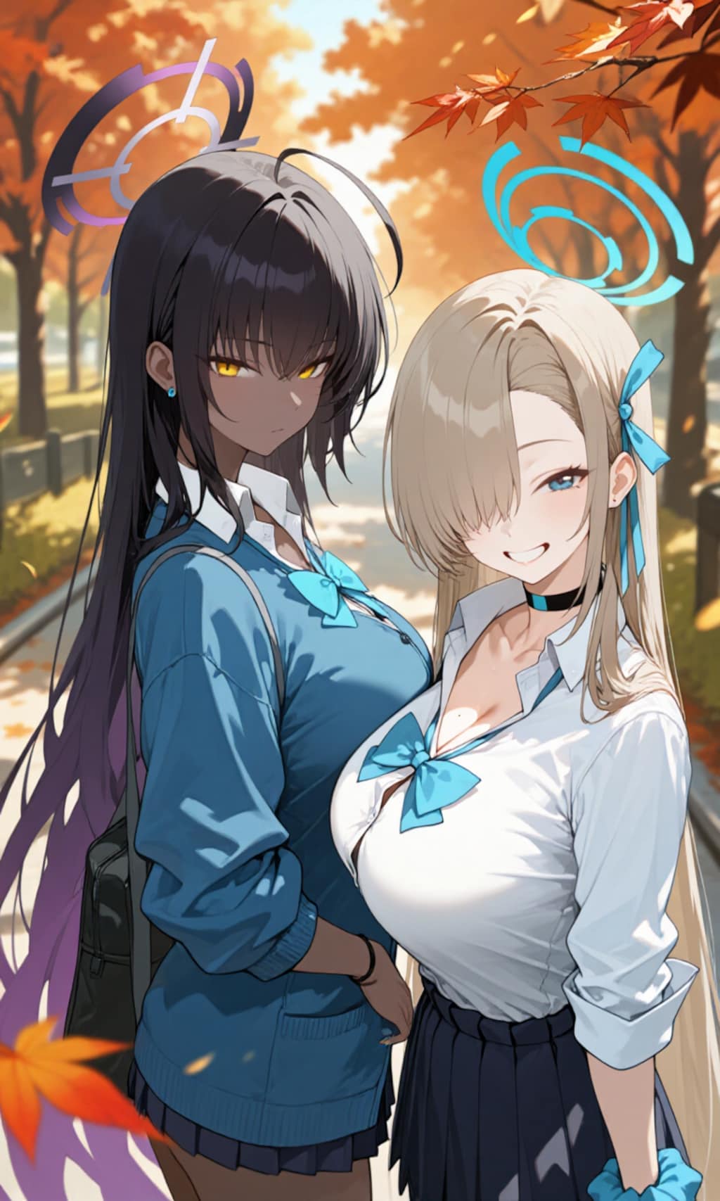 アスナとカリン　紅葉1