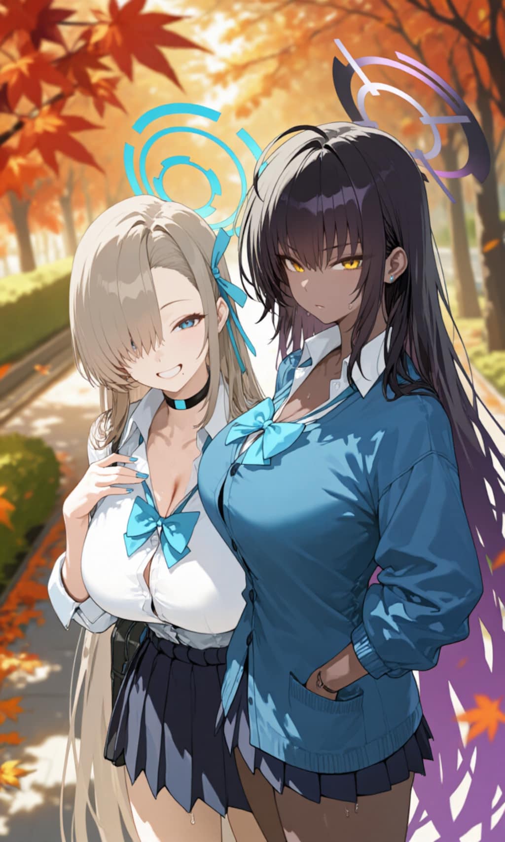 アスナとカリン　紅葉1