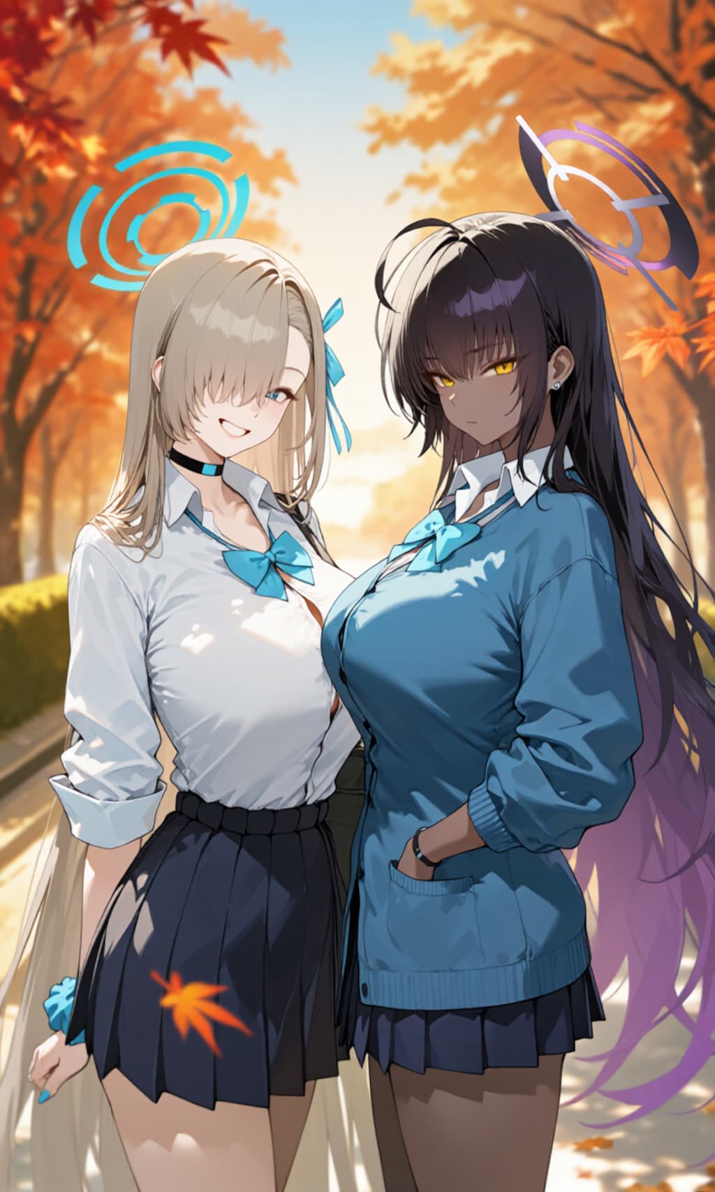 アスナとカリン　紅葉1