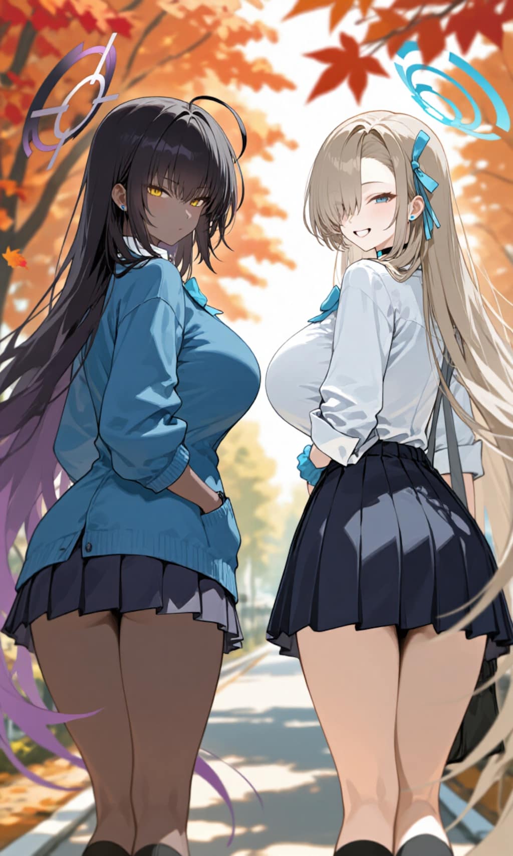 アスナとカリン　紅葉1