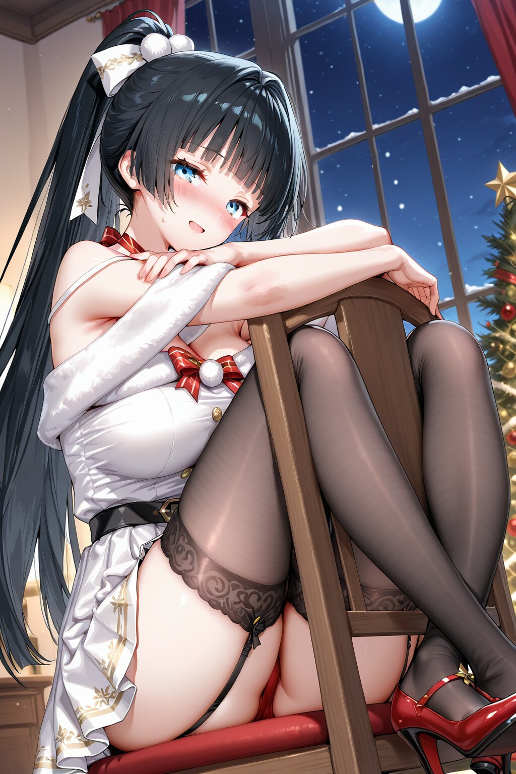 白いサンタ服です♡