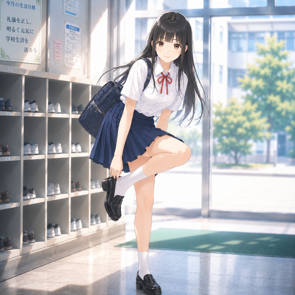 靴を履く少女