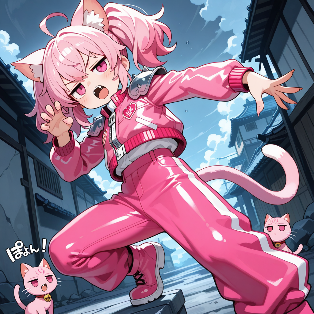 ねこちゃんの必殺技！！「引っ掻きかぶりつきっ！！」