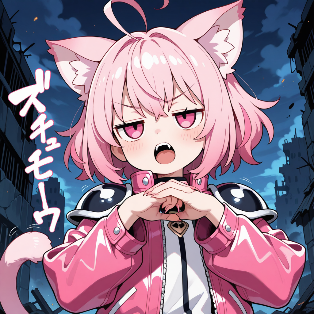 ねこちゃんの必殺技！！「引っ掻きかぶりつきっ！！」
