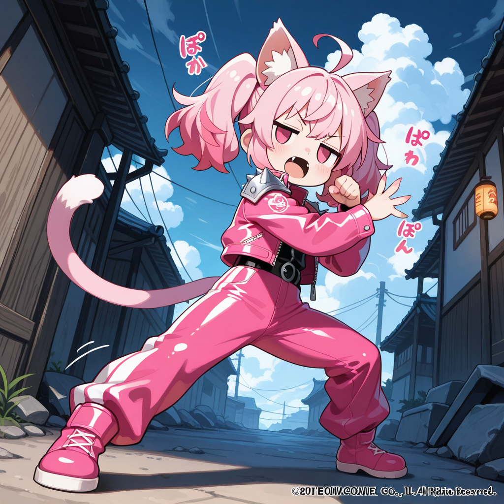 ねこちゃんの必殺技！！「引っ掻きかぶりつきっ！！」