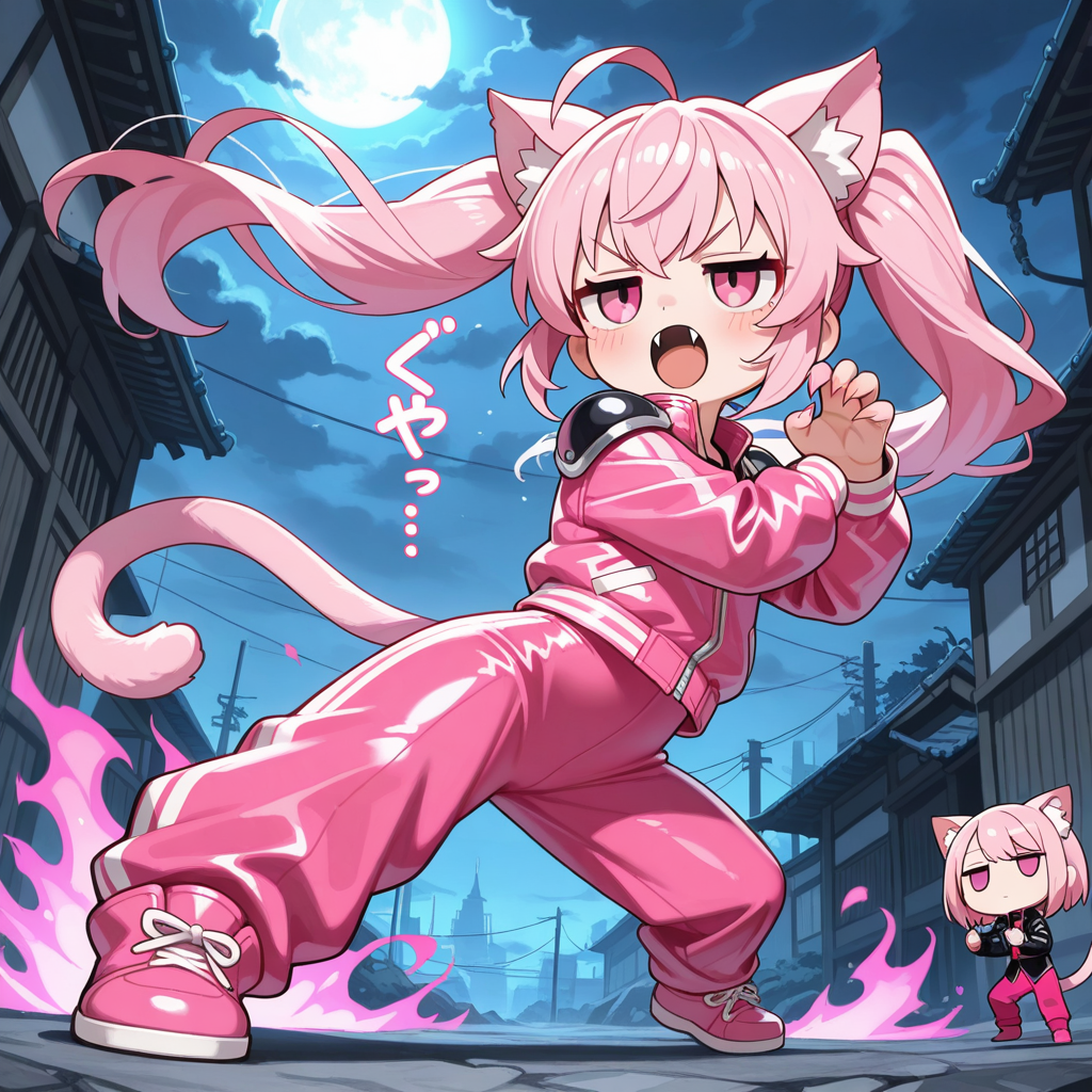 ねこちゃんの必殺技！！「引っ掻きかぶりつきっ！！」