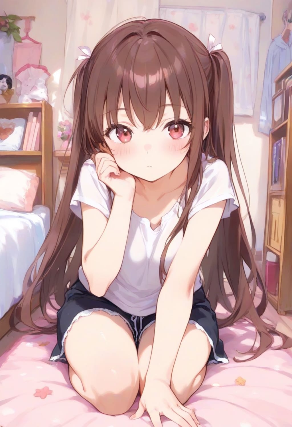 少女の部屋(水彩タッチ)(94)