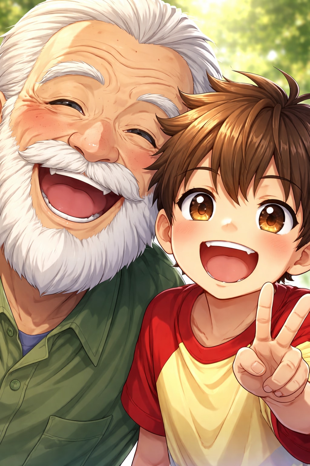 ジジイとガキ | の人気AIイラスト・グラビア