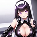 黒髪ロングむちむちエナメルナースちゃん試作 HolaraAI試作 2枚目